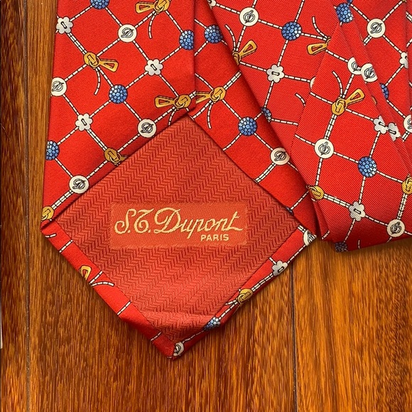 NWT St. Dupont Silk Tie - Picture 2 of 4